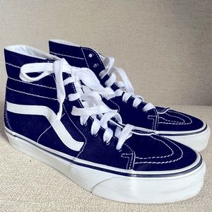 Vans Black Canvas High Top Sneakers Tennis Shoes Sz 9